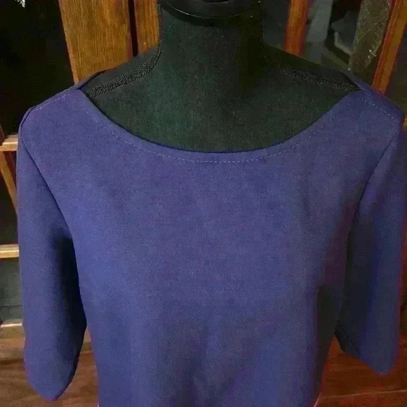 LOFT Color Block 3/4
Sleeve Shift Dress Pink/Purple Colorway size 14 - Picture 7 of 12